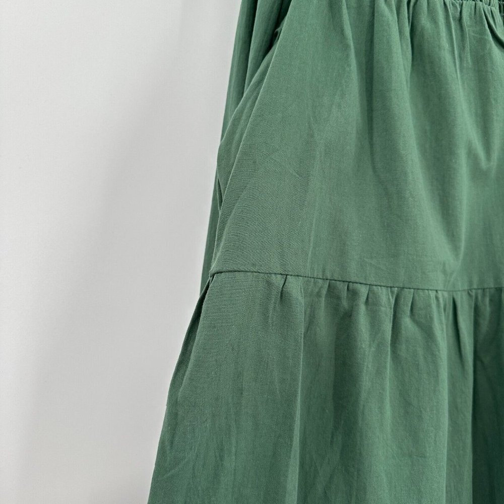 Pomander Place Tuckernuck Women's Ceci Mini Swing Dress Jaguar Green Smock sz M* - Picture 4 of 10